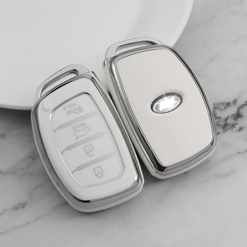 Flip Folding Key 4 Button Tpu Car Key Case Cover per Hyundai Sonata 2015 Key Shell Fob accessori per auto