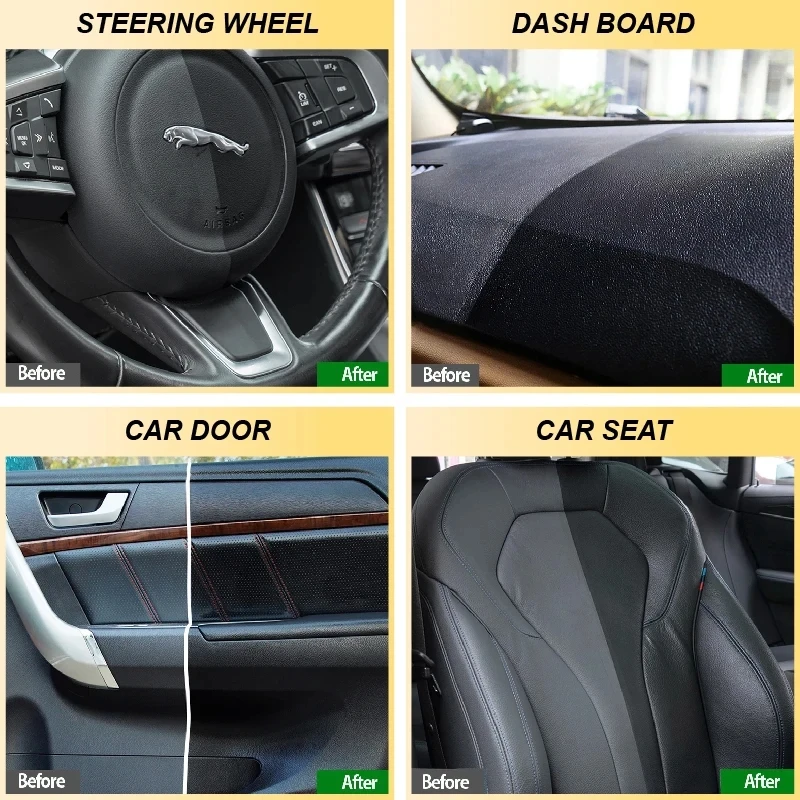 Car Plastic Restorer & Leather Conditioner Spray Anti-Fading UV Protection Interior Renovation Care Polish