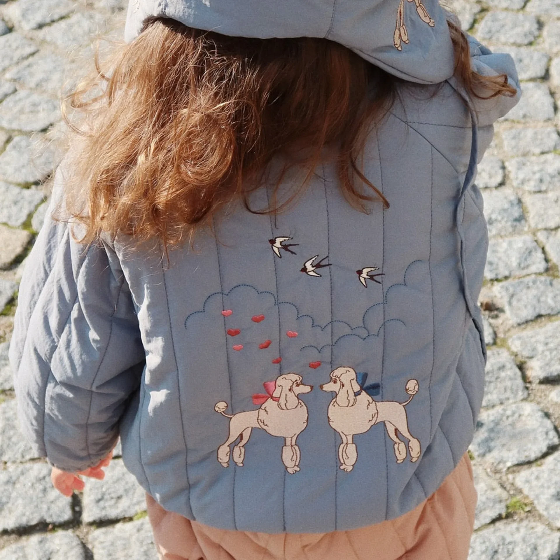 Abrigo para niños 2024 Otoño/Invierno Ks nuevo estilo nórdico niños y niñas chaqueta de traje de vuelo cálida de dibujos animados abrigo de algodón