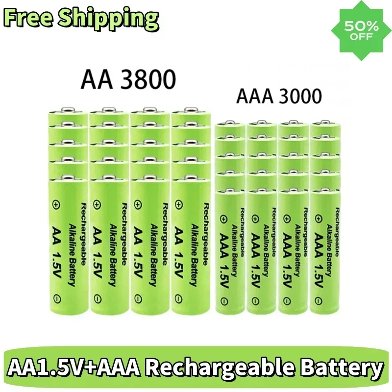 

Original rechargeable battery 1.5V AA3800mAh+AAA3000mAh, used for Computer Clock Radio Video Game Digital Camera AA AAAbattery