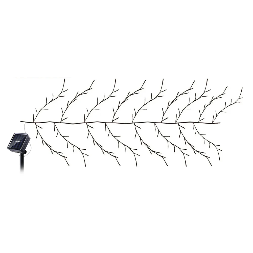 72/96/144 LED Solar Willow Vine Light 8 Light Modes Tree Branches Light Willow Vine Fairy Light for Outdoor Wall Porch Garden