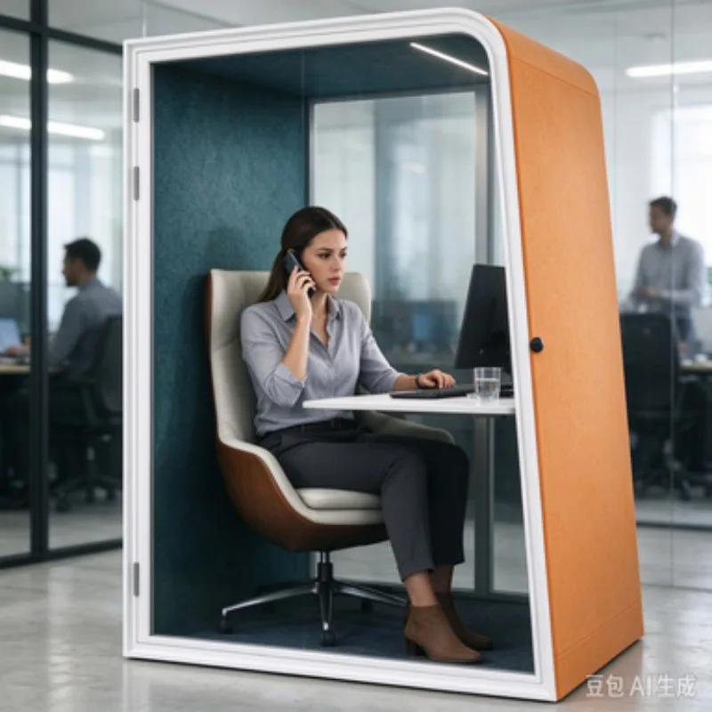 Modern Acoustic Noise Reduction Soundproof Booth Office Building Conference Hotel School Sleeping Pod Use 28dB Modular Movable