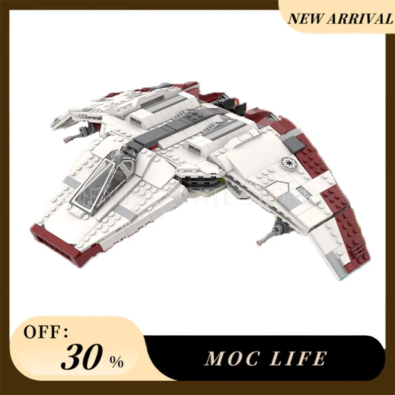 NEW 555PCS Customized MOC V-Wing Airspeeder Building Blocks Technology Bricks DIY Creative Assembly Education Toys Holiday Gifts