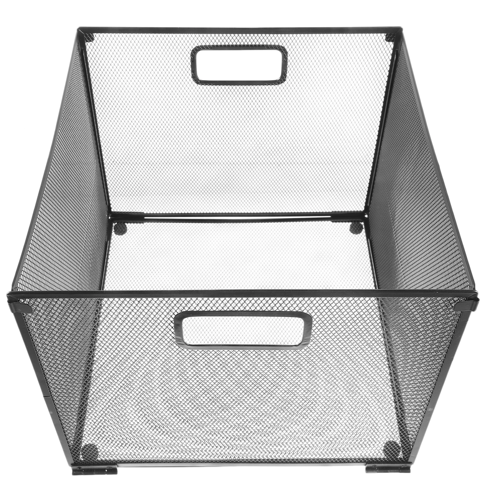 

Large Size File Holder Iron Mesh Foldable Document Box Office ganizer Desktop Storage Container Metal Book Shelf