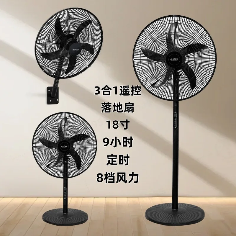 18 Inch Powerful Standing Electric Fan with Remote Control High Airflow Pedestal Ventilator for Home Warehouse Workshop