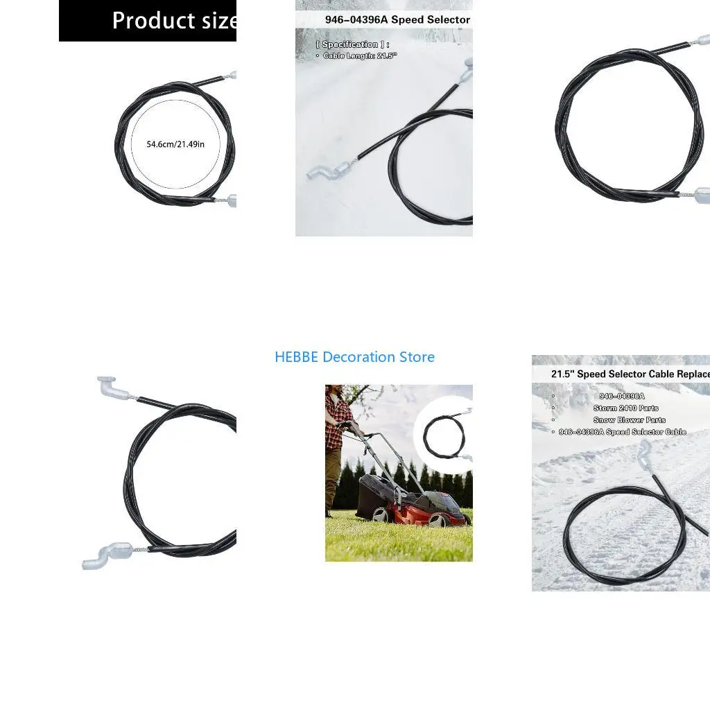 B0KC Plastic and Stainless Steel Speed Cable for Garden Machinery 21.5 Inch Length
