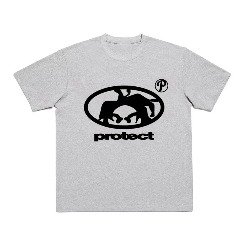 Camiseta para Hombre Oversize 100% Algodón, Estampado Gráfico, Verano, Harajuku, Manga Corta, Vintage, Moda Coreana, Y2K, Ropa Urbana 6