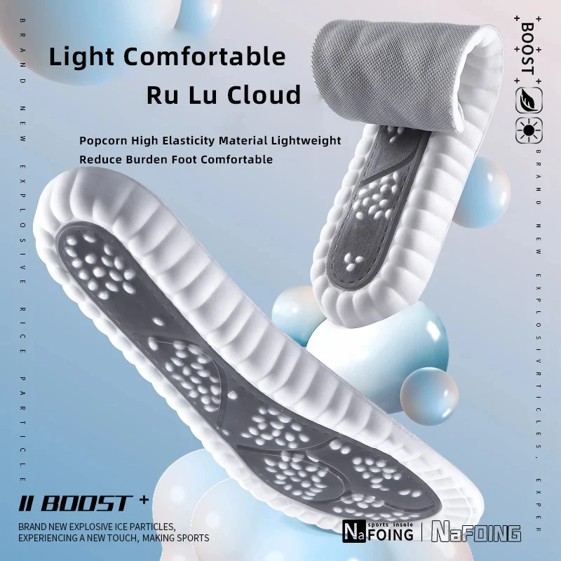 1 Paar Sport-Einlegesohlen mit Gewölbestütze, atmungsaktives Technologie-Design, Stoßdämpfung, Schuhpolster für Outdoor-Laufen, Rzoom Luftkissen-Einlegesohle