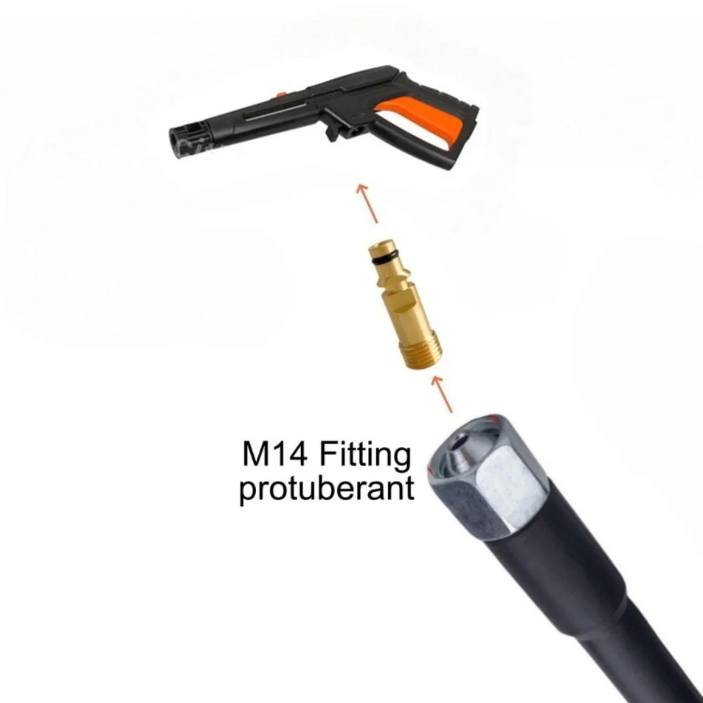 For Patriot Bort DAEWOO Dax Wash Gun Water Input Port Adaptor To M14 Fitting Hose Converter