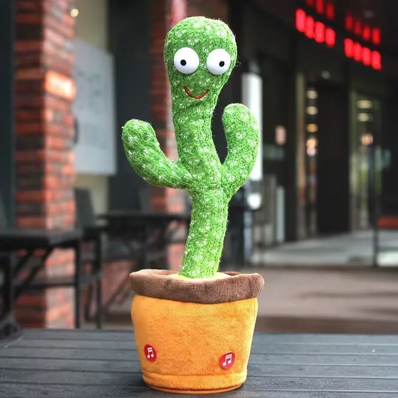 Generic Dancing Cactus Plush Toy Talking Singing Recording Interactive Doll Early Education Toy For Kids Infants Toddlers Baby - view 6