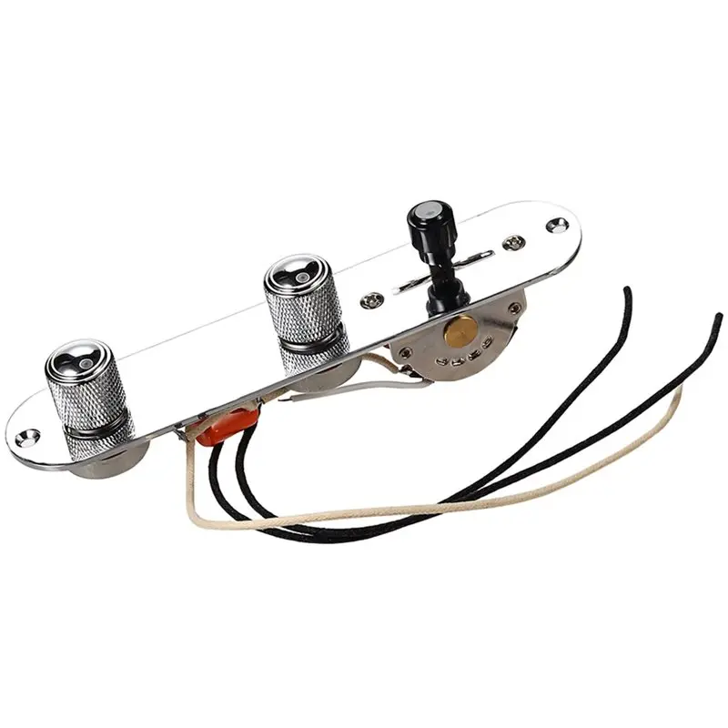 ABYM Controle Plaat Geladen Met 3-Way Blade Switch Kabelboom Pre-Wired 250K Potentiometer Voor TL elektrische Gitaar