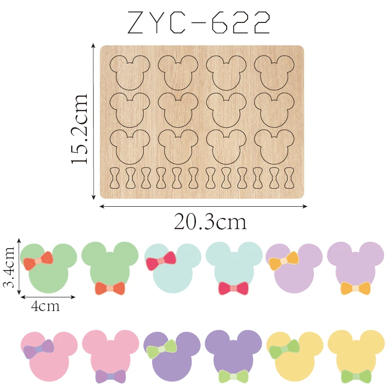 ZYC-622 houten dierensnijmal geschikt voor stansmachines