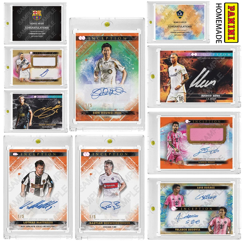 PANINI bricolage maison Neymar Messi Suarez Haaland Bellingham matériel signature carte à collectionner brique cadeaux d'anniversaire de noël