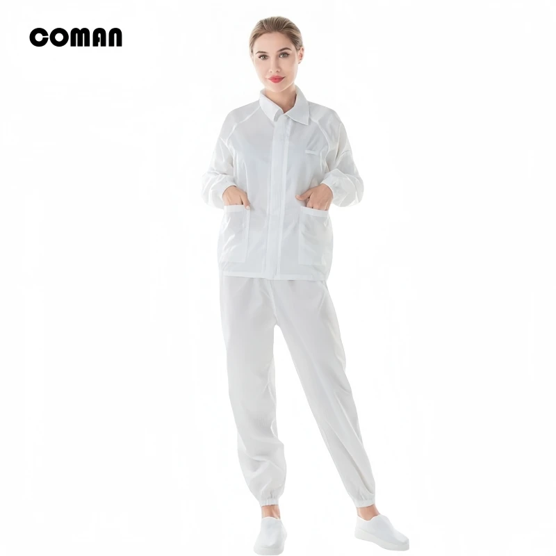 Anti-static split clothing electronic workshop work clothes safety clothes with pockets neutral reusable protective clothing