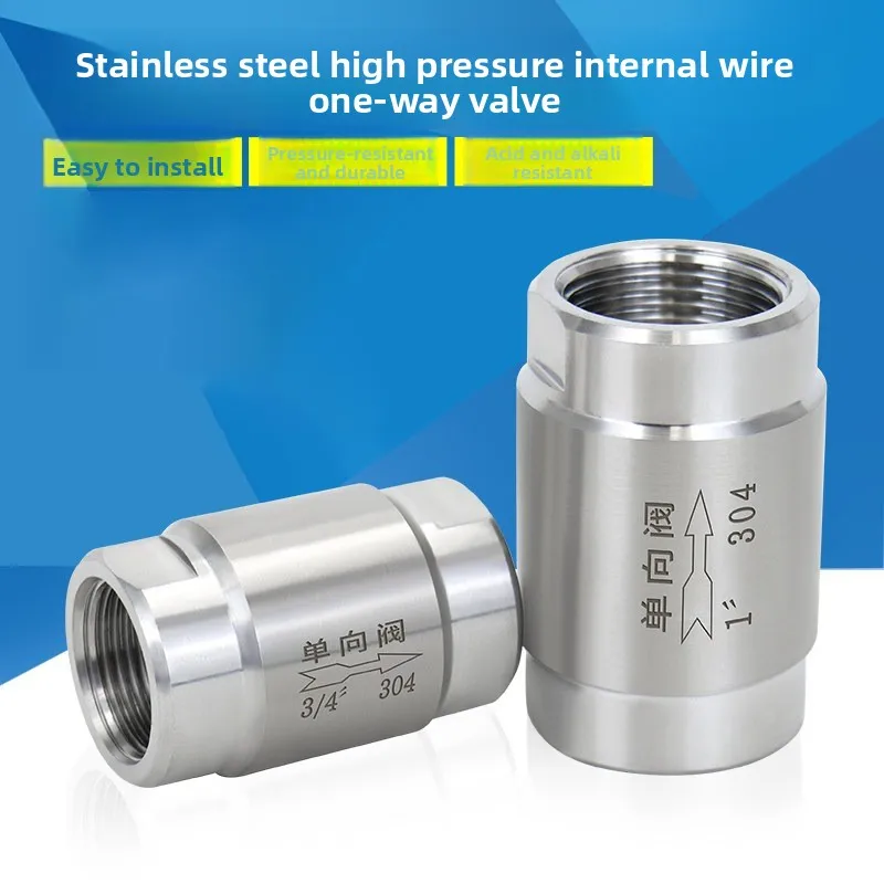 

S304 1/8" 1/4" 3/8" 1/2" 3/4" 1" High Pressure Spring Check Valve,BSP Internal Thread One-way Check Valve To Check Steam Oil