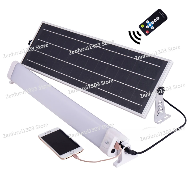 24W Remote control PIR motion sensor solar batten tube light system