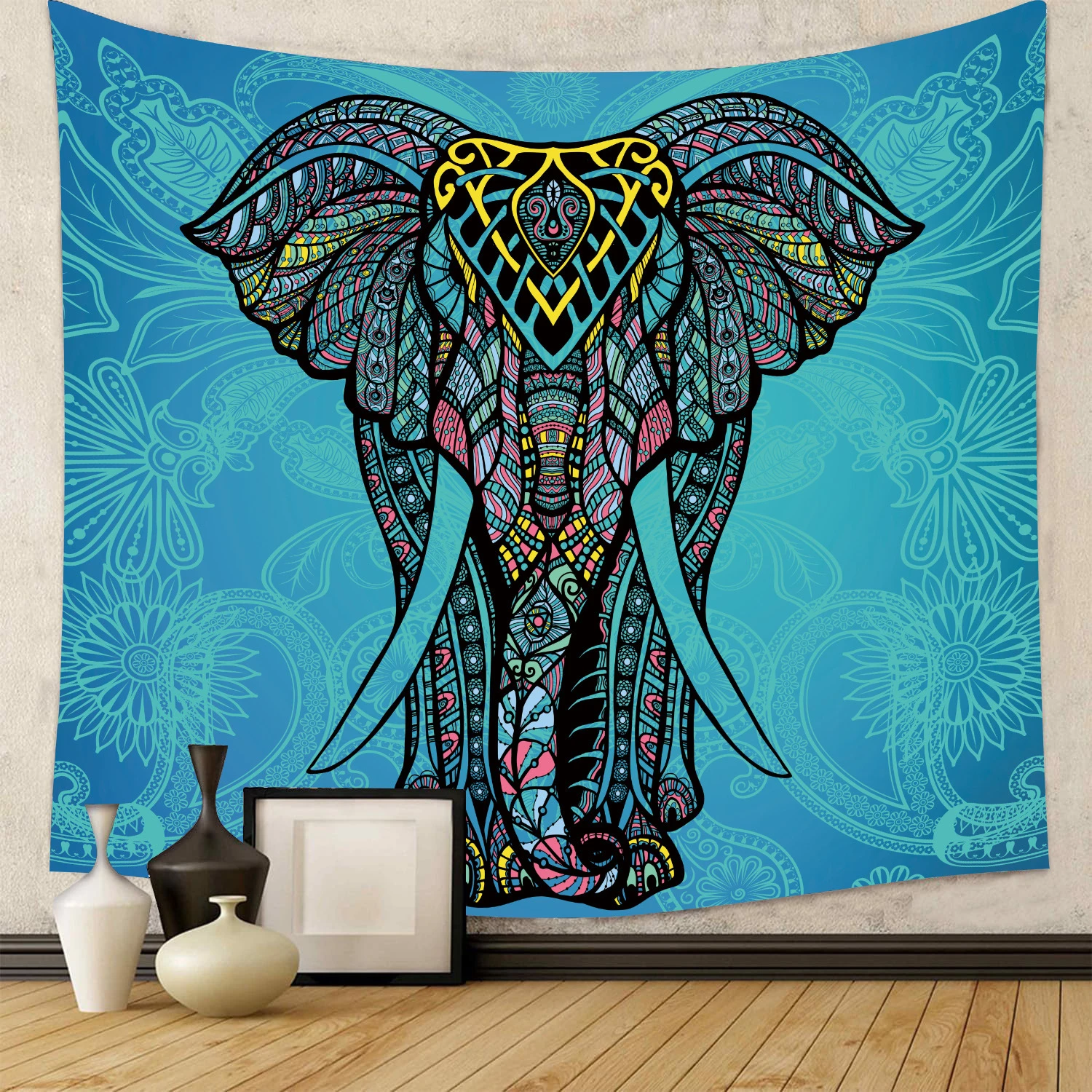 VIKAMA Mandala & Elephant Tapestry Wall Hanging, 6 Assorted Designs, Wall Art Decor for Bedroom Living Room