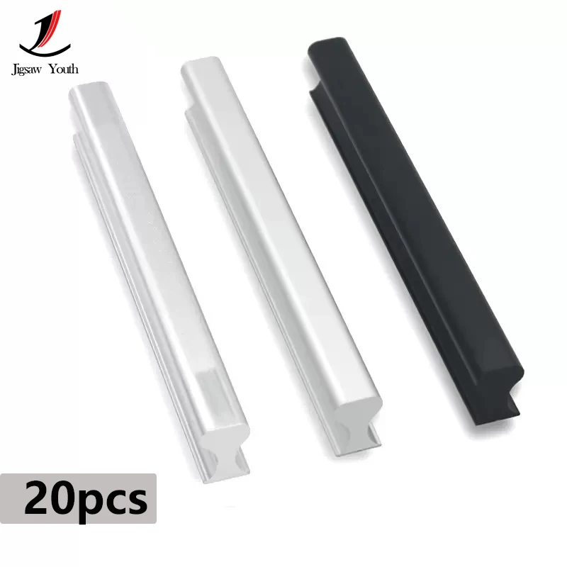 

20pcs Black Silver 75mm Kitchen Cabinet Handles Dressers Closet Furniture Door Handles Aluminum Drawer and Knobs Hardwares