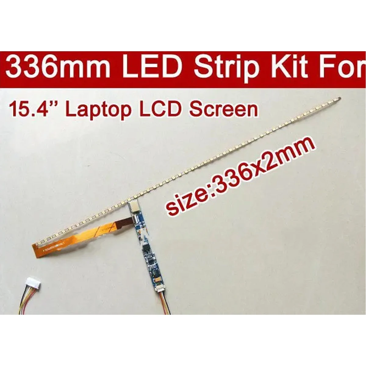 

10PCS 336mm Adjustable brightness led backlight strip kit,Update 15.4inch-wide laptop 15.4'' W LCD ccfl panel to LED backlight