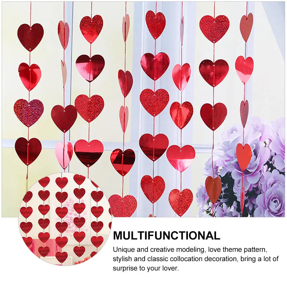 

12 Pcs Love Hanging String Heart Decorations for Home Valentine Pendant Valentines Day