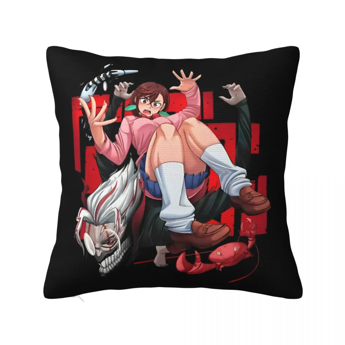 Dandadan Momo And Okarun Square Pillow Case Anime Cushion Covers Custom Decor Pillowcover for Home 45*45cm