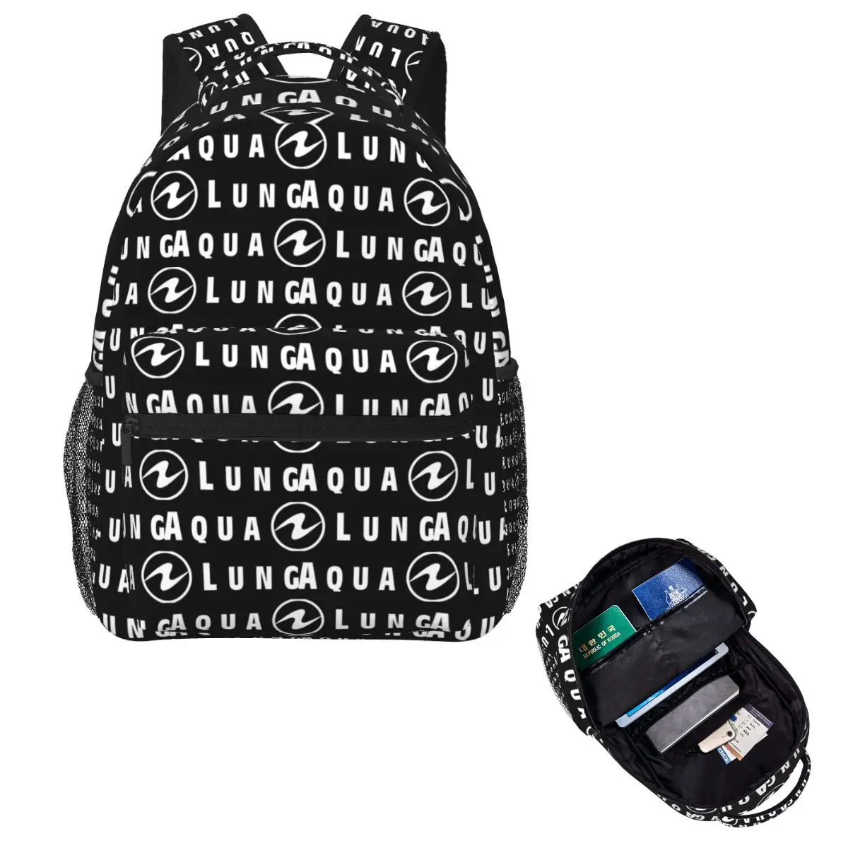 

First To Dive Student Backpack School Bag Hiking Travel Daypack for Men Women Fashion Bookbag Shoulder Bags