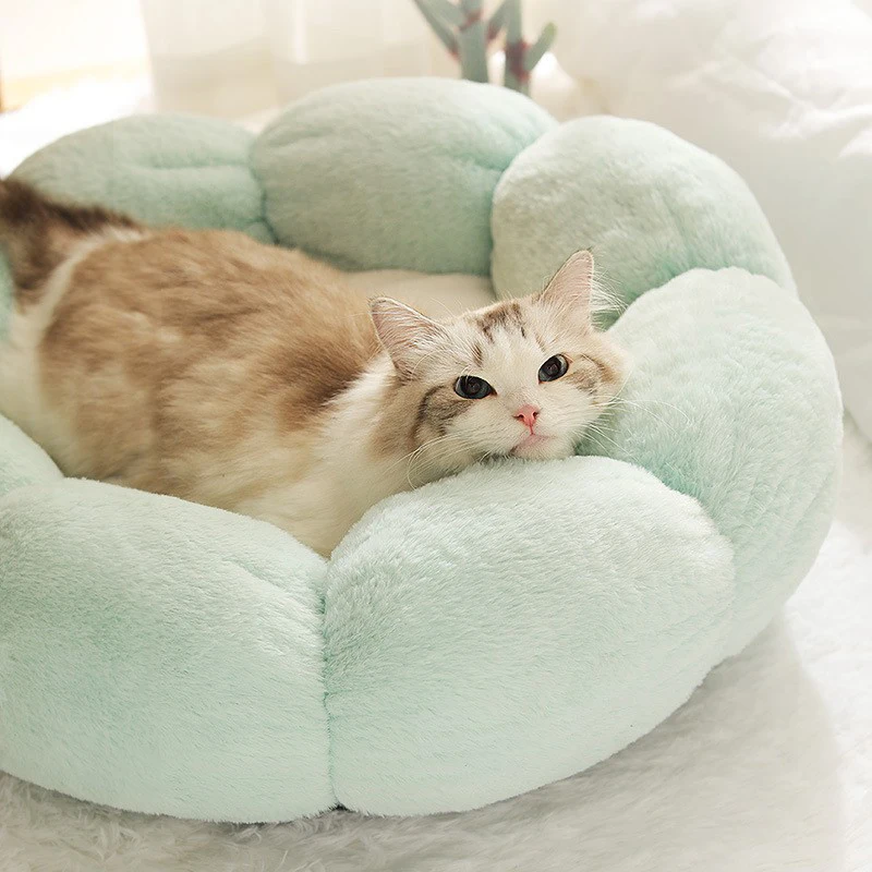 40cm Cat Nest Round Soft Sleeping Mat Indoor Dog Cat Bed Pet Supplies Ultra Soft Plush PP Cotton Cushion Pillow Bed