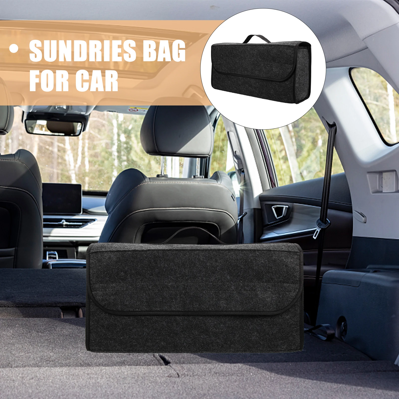 

Storage Bags Box Foldable Bins Folding Organizer Non-woven Fabric Auto Trunk Car