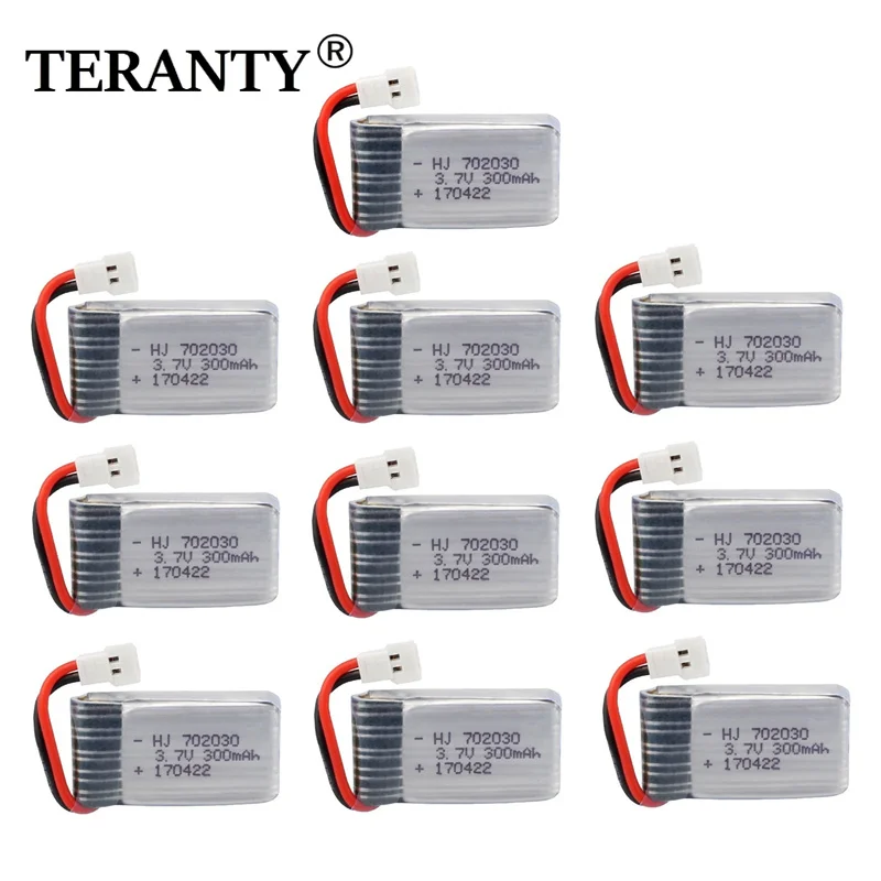 3.7V 300mAH Lipo Battery For Udi U816 U830 F180 E55 FQ777 FQ17W Hubsan H107 Syma X11C FY530 RC Drone Battery