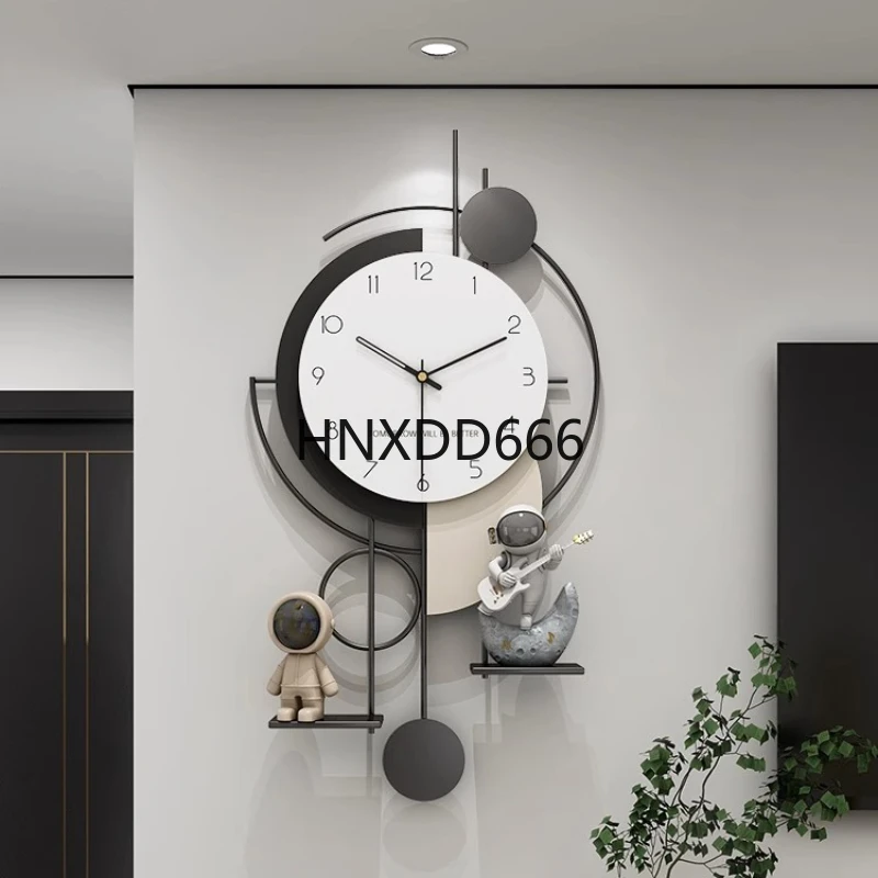

Modern No Punching In The Dining Room Living Room And Corridor Wall Clock Battery Electron Rotundity Home Decor Inexpensive