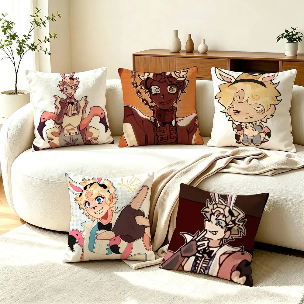 J-Jackpot Crash C-Course Eddie  Pillow Case Square Double-Sided Sofa Cushion Cover Bedroom Bedside Pillow