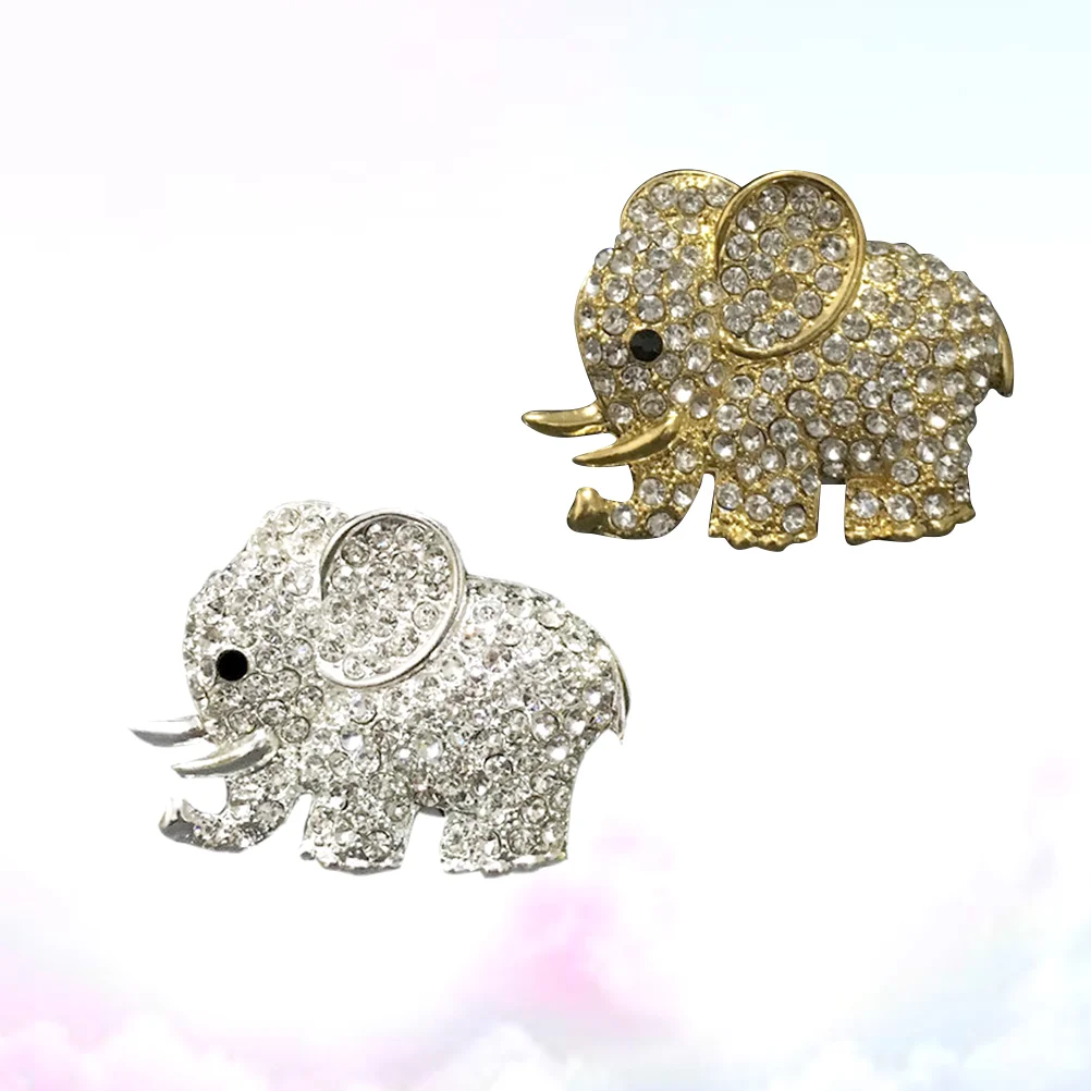 

2 PCS Air Vent Decoration Elephant Clip Decorations Car Diffuser Crystal Diamond Interior