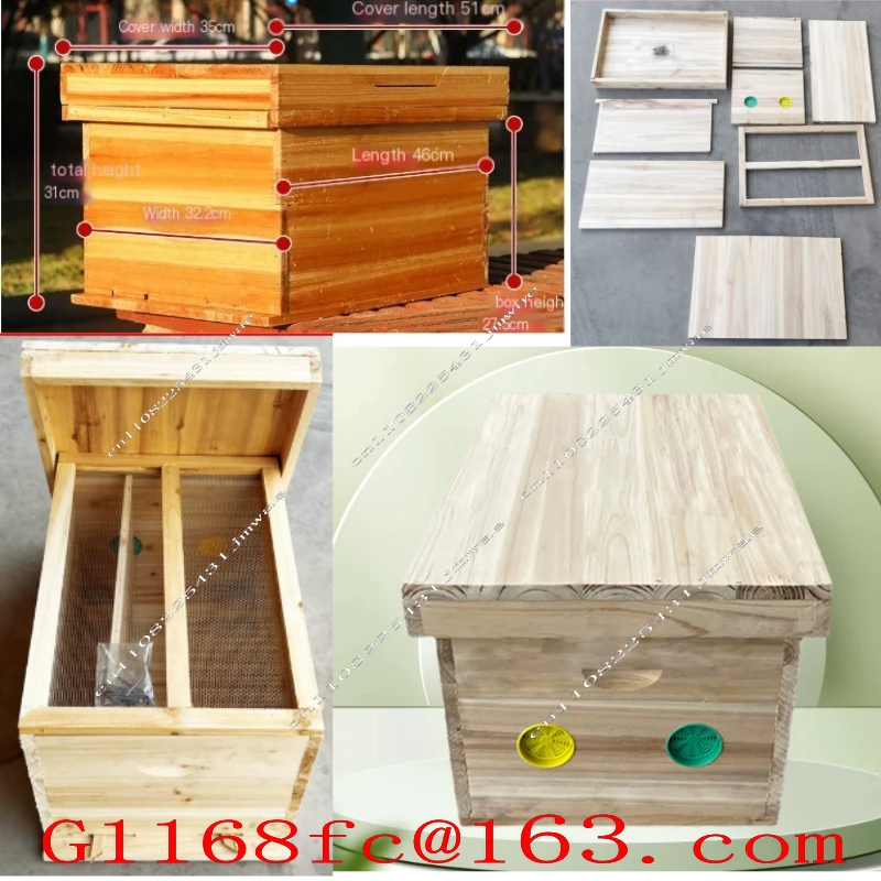 New Fir Wood Bee Hive Box Complete Set Chinese Bee Hive 35/42/45/46/48/49 Standard Size Beekeeping Equipment