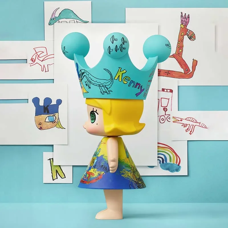 Genuíno popmart pop mart mega royal molly infância 400% princesa maré jogar coleção figura decorativa na moda ornamento de mesa