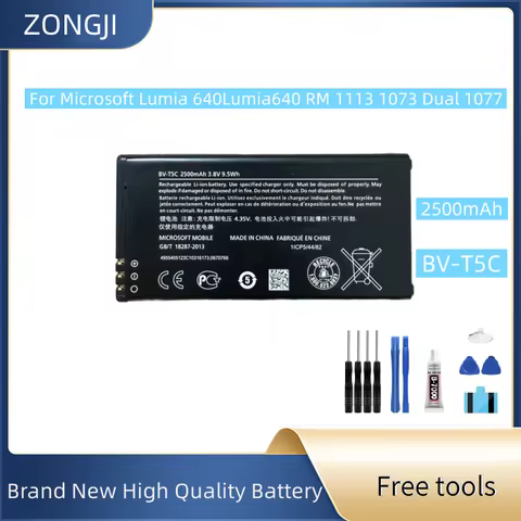 New Battery BV-T5C BVT5C Battery For Microsoft Lumia 640 Lumia640 NK RM 1113 1073 Dual 1077 Battery + Free Tools
