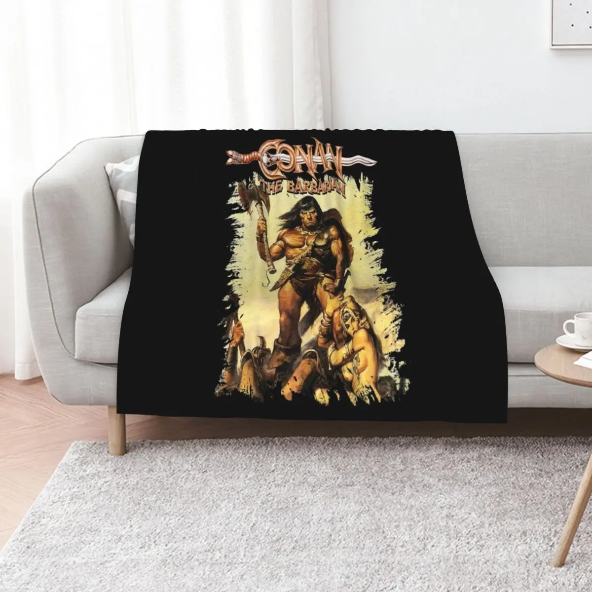 Conan the Barbarian Essential Throw Blanket Flannels Picnic Large halloween Quilt Bed linens Blankets