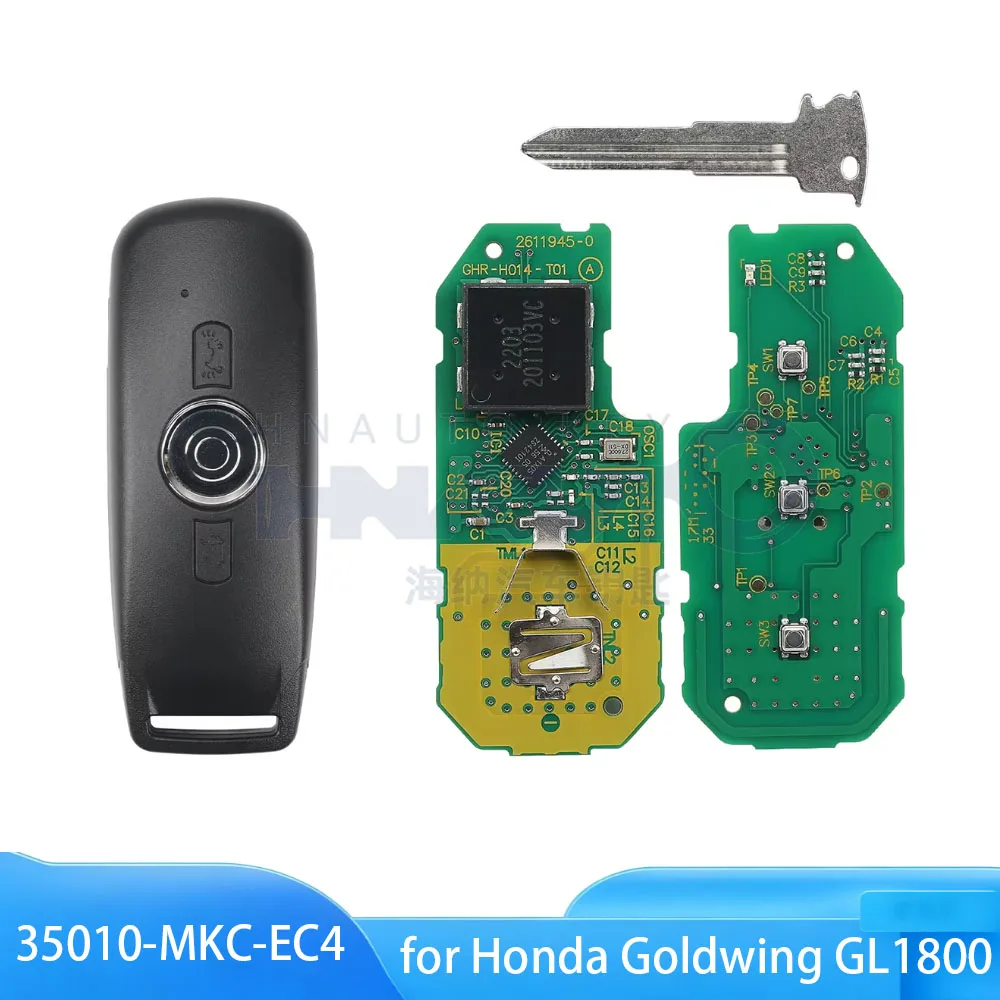 for Honda Gold Wing GL1800 Tour F6B / F6C 2018+ Remote Key 433MHZ ID47 Chip Motorcycle Smart Key No Logo 35010-MKC-EC4