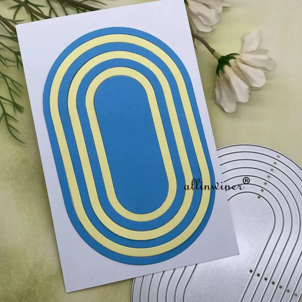 

Oval line frame Metal Cutting Dies Stencils For DIY Scrapbooking Decorative Embossing Handcraft Die Cutting Template