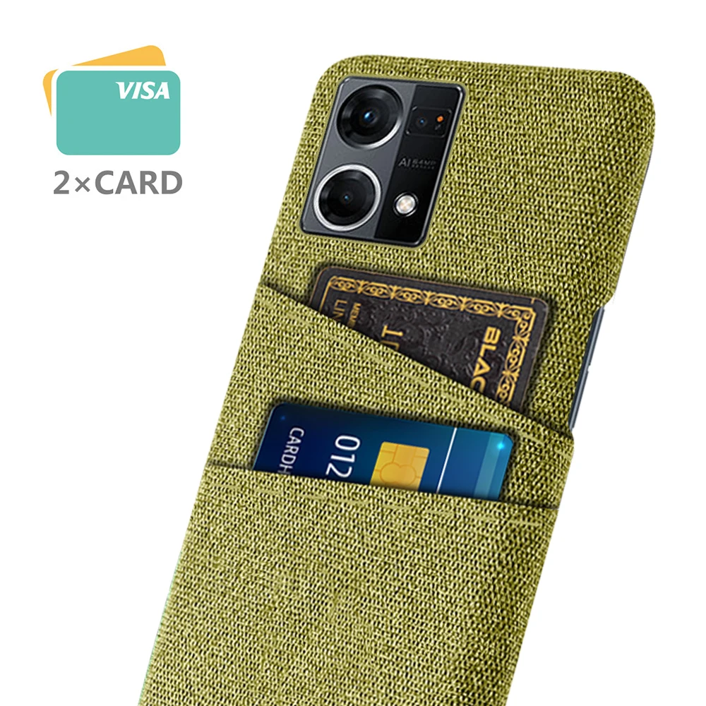 Reno 7 4G Case For Oppo Reno 7 4G Case Dual Card Fabric Cloth Luxury Cover For Oppo Reno7 4G Coque For Reno 7 Reno7Z 7 Lite capa