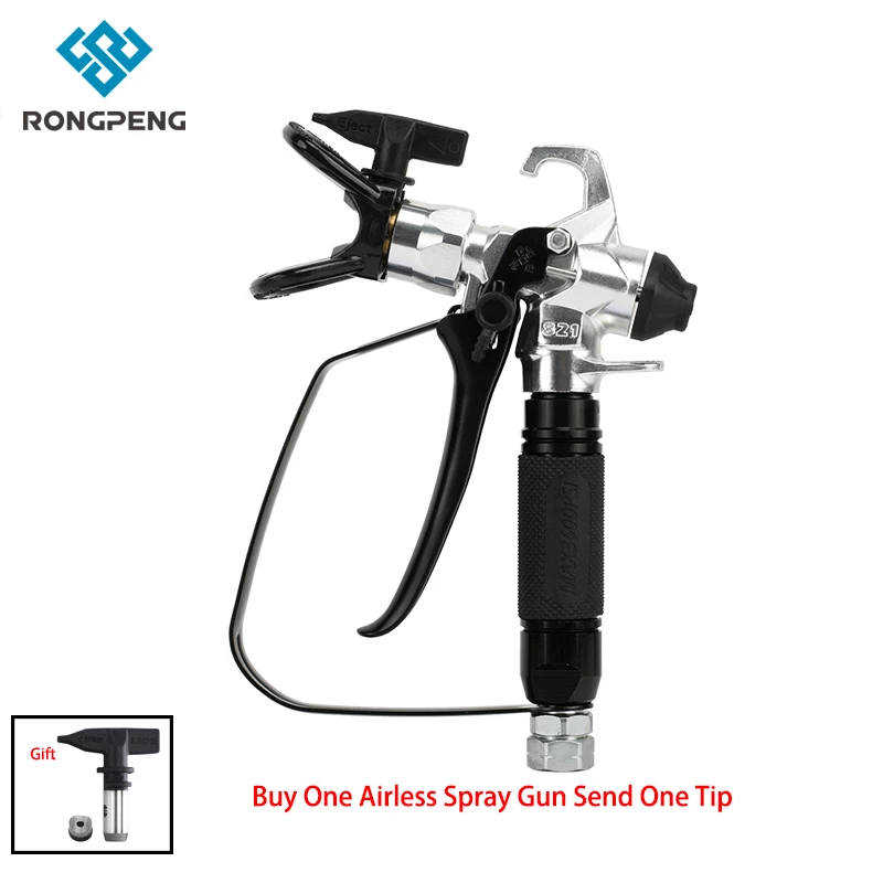 

RONGPENG Airless Spray Gun 821 With 517 Tip Nozzle Guard Send Extra Tip For Paint Sprayer Machine