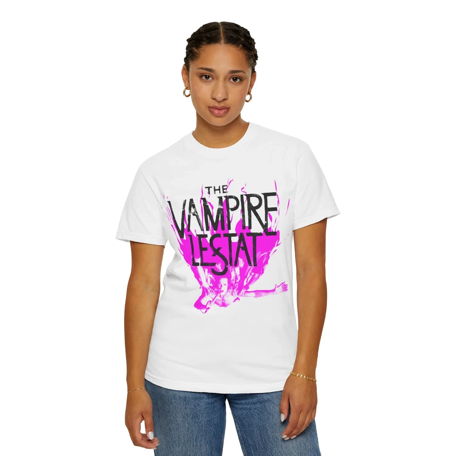 The Vampire Lestat Crowd Fire T-shirt Retro Graphic T-shirt Summer Fashion Pure cotton Men's T-Shirt Clothing Tee Y2k Woman ﻿
