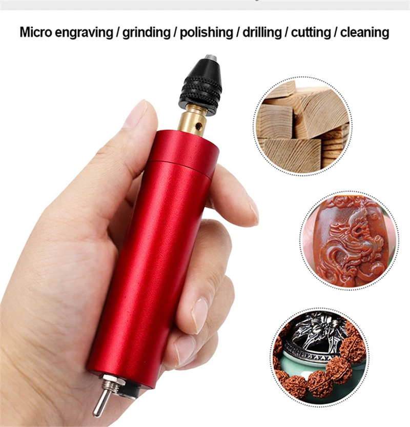 DIY Electric Grinder Mini Hand Drill Polishing Machine Jewelry Craft USB Powered Engraving Micro Portable Rotary Milling Tools