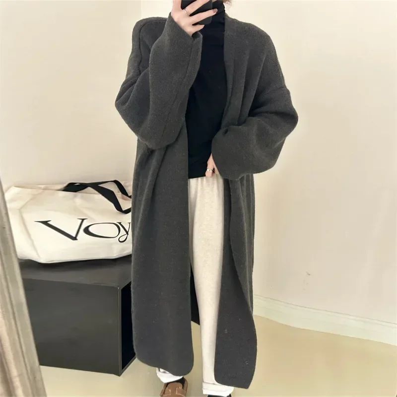 

Loose Warm Knitwear Long Sweaters Cardigan Women Casual Sweater Coats Outwearck Autumn Winter Female Vintage Full Sleeve