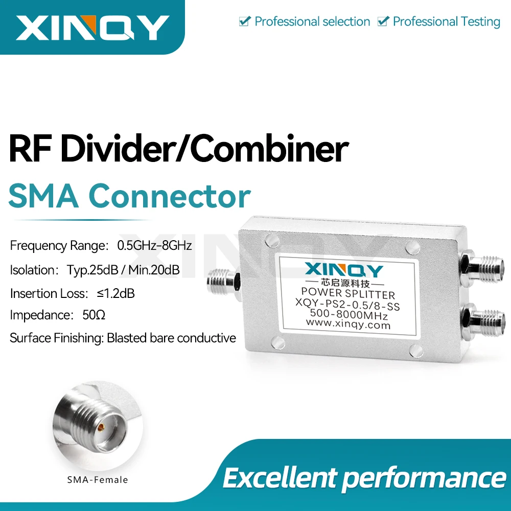 diviseur-de-puissance-rf-microbande-xinqy-05-8g-avec-connecteur-sma-1-vers-2-500-8000-mhz