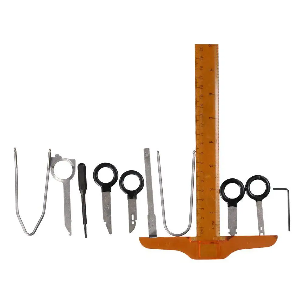 مفتاح إزالة الراديو من الفولاذ المقاوم للصدأ ، أحمر وأزرق ، أداة إزالة راديو السيارة للشاحنة ، 20 #5