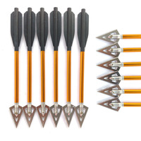 6/12PCS 6.9 Inch Aluminum Crossbow Bolts Arrows Removable Hunting Arrowheads Bolts for 50-80lbs Crossbow Hunting Target Practice