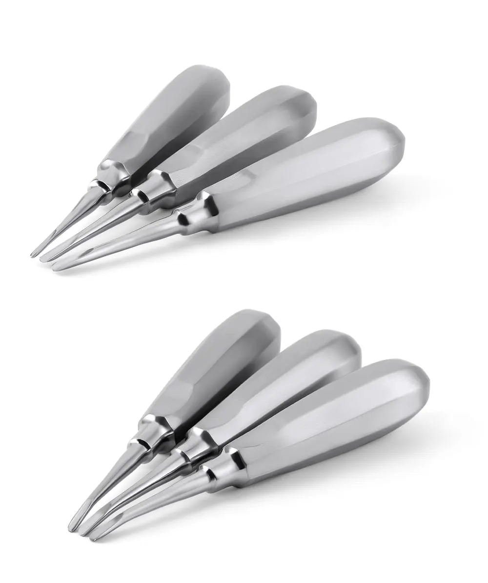 Set AZDENT Dental Zähne Aufzug Chirurgische Zahn Extraktion Werkzeug Gerade Gebogene Edelstahl Zahnmedizin Labor Instrument Zahnärzte – Detail 5