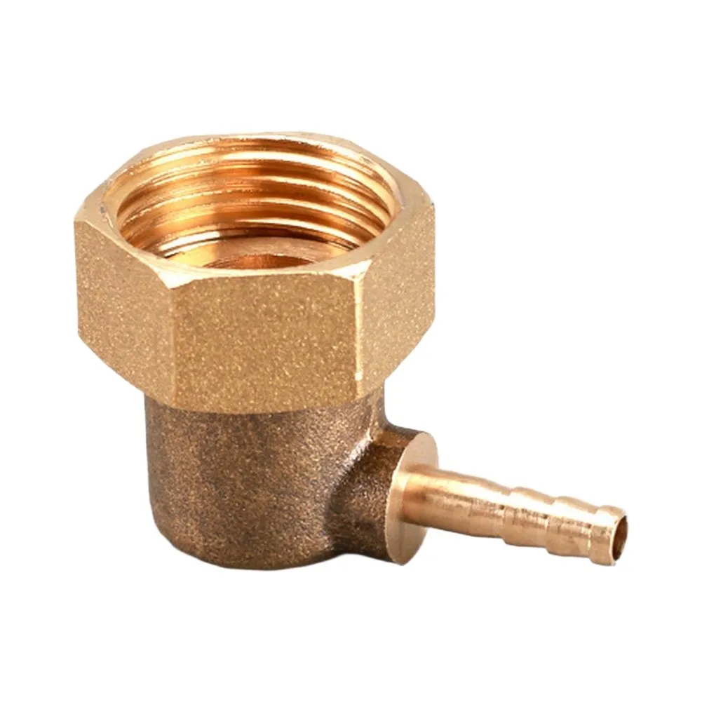 Brass L-Shape 90 Degree Elbow Fitting Supporting Multi-Axis Orientation Adjustments During Final Tubing System Assembly