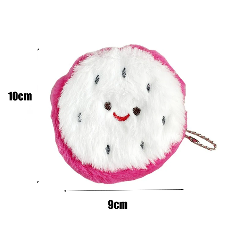 Kawaii Cartoon Mini peluche Zero portafoglio carino frutta rossa portamonete bambini portafoglio cuffie portachiavi borsa regalo ragazza