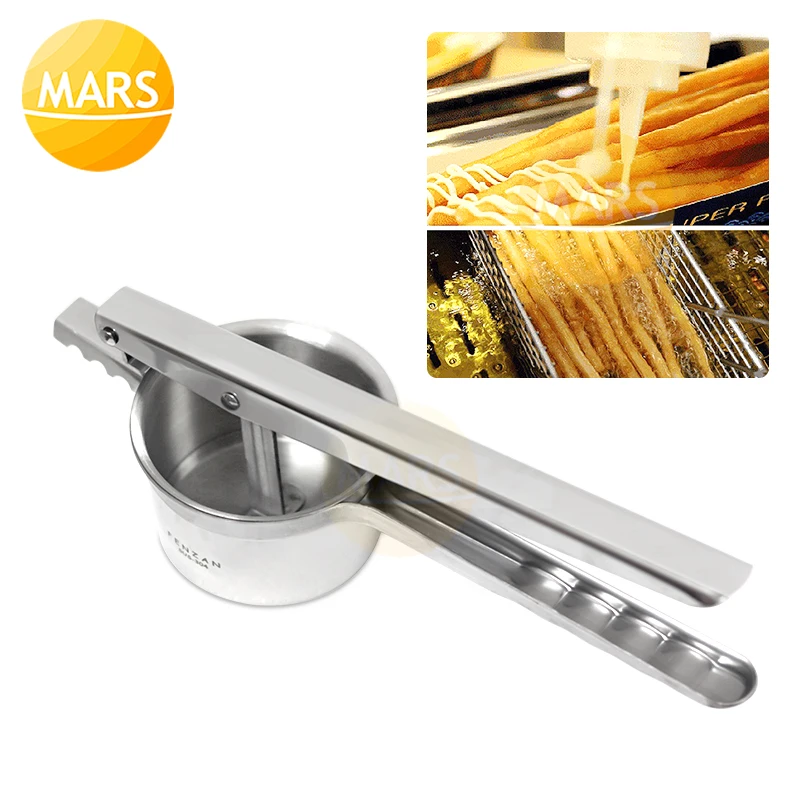 

Hand Press French Fries Press Maker Stainless Steel Potato Chips Noodle Maker Dispenser Footlong Potato Forming Machine